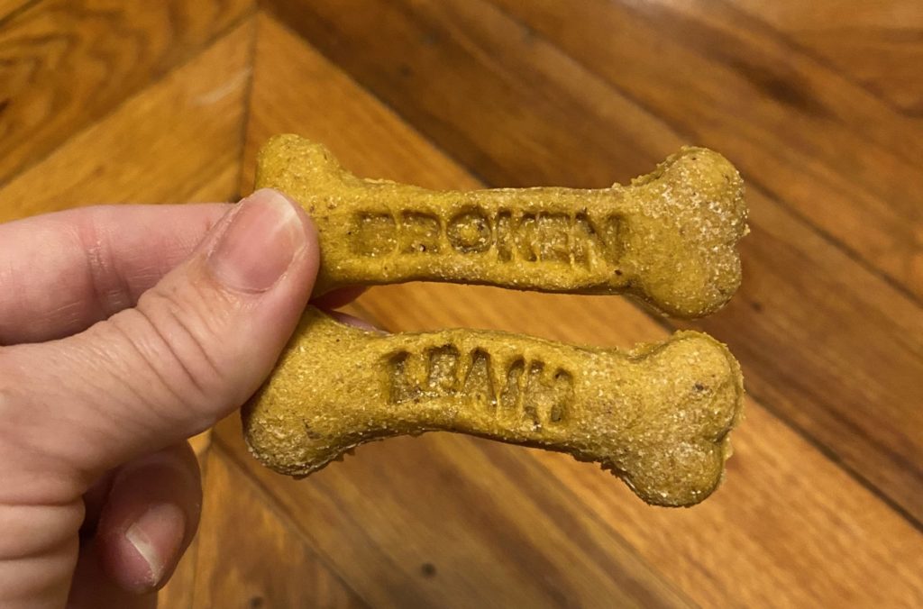 Broken Leash Bone Shaped Cookie