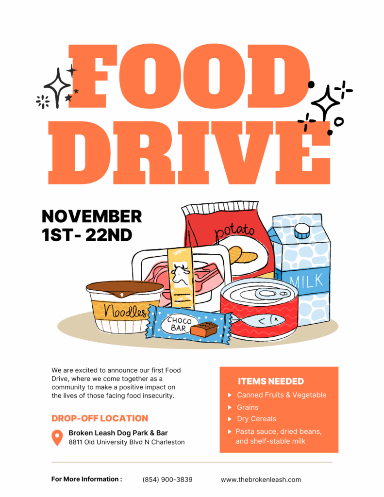 Biryani Addicts food truck at The Broken Leash during Thanksgiving Food Drive kickoff in North Charleston