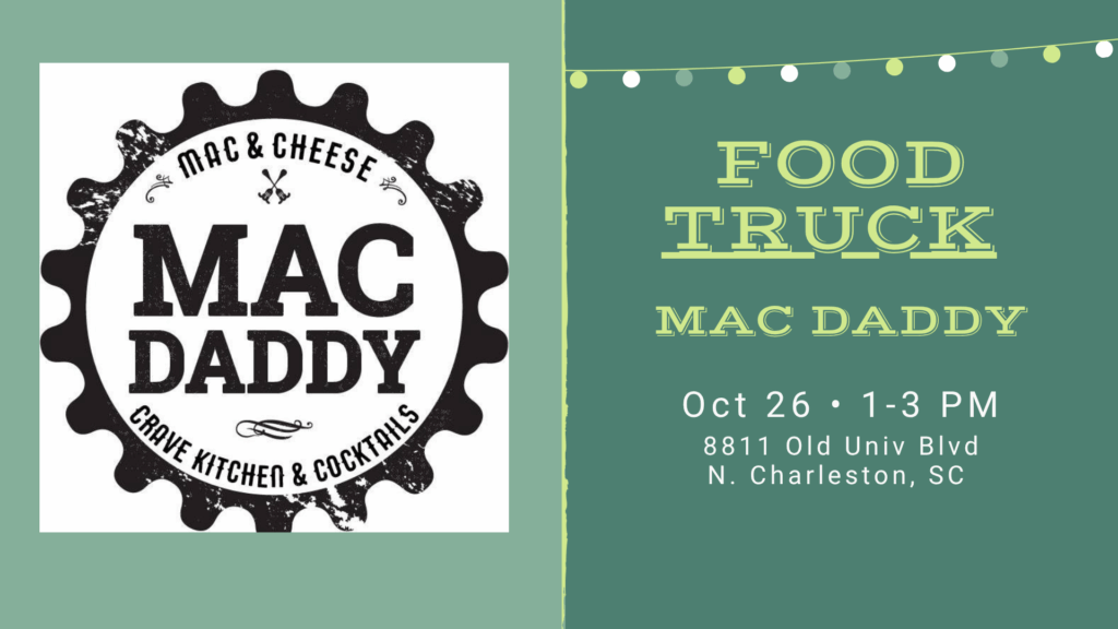 Mac Daddy Food Truck at The Broken Leash patio in North Charleston