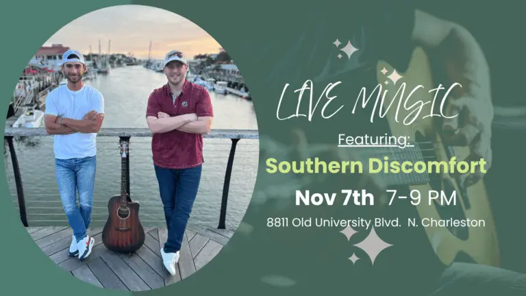 Southern Discomfort performing live on the patio at The Broken Leash in North Charleston