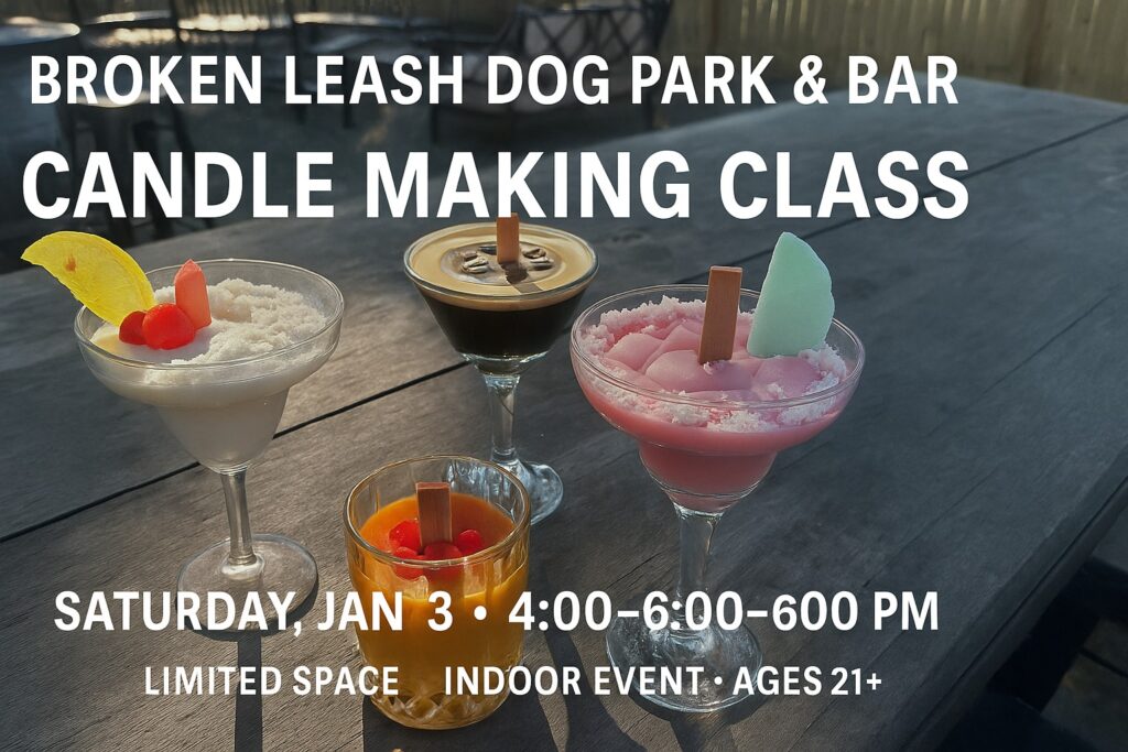 Guests making candles during a workshop at The Broken Leash.