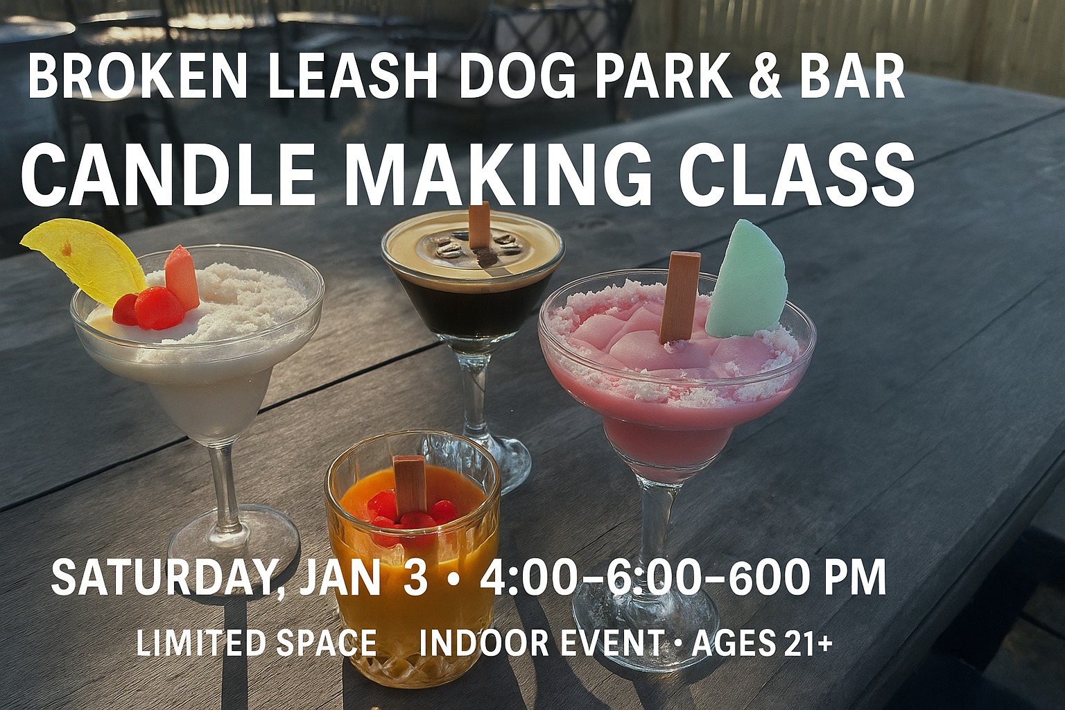 Guests making candles during a workshop at The Broken Leash.