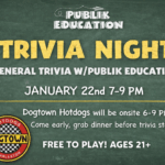 General trivia night with Publik Education at The Broken Leash.