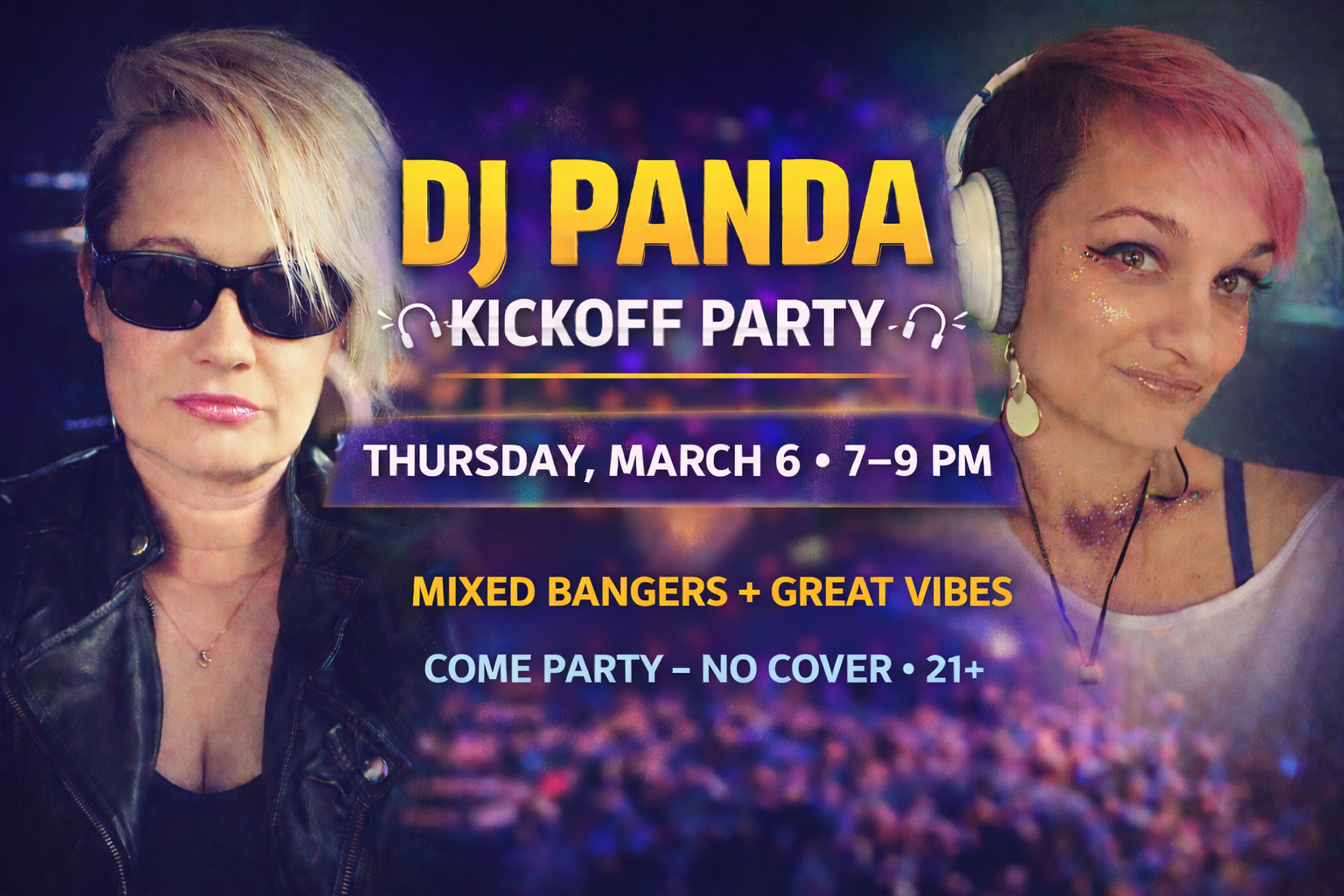 DJ Panda performing live music set at The Broken Leash Dog Park & Bar.