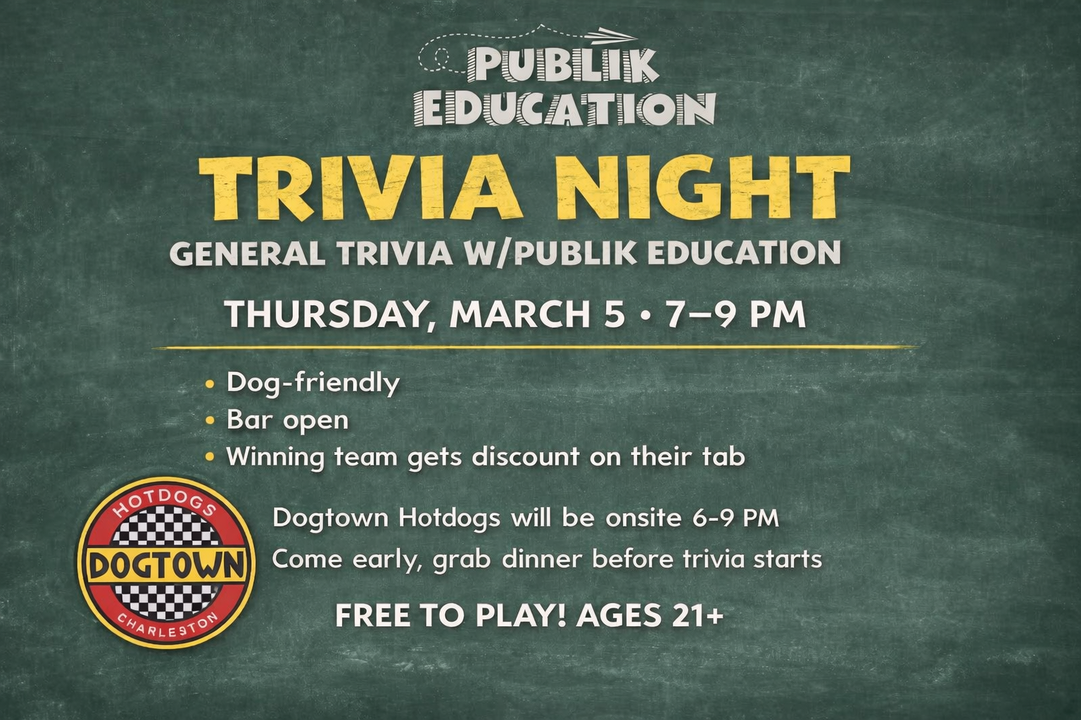 Guests enjoy trivia night with Publik Education at The Broken Leash.