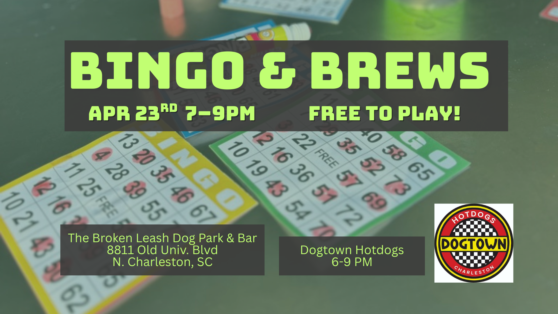 Guests playing bingo night at The Broken Leash dog-friendly bar.
