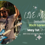 Rich Lorenzo performing live music at The Broken Leash dog-friendly bar.