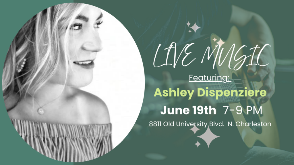 Ashley Dispenziere performing live music at The Broken Leash dog-friendly bar.
