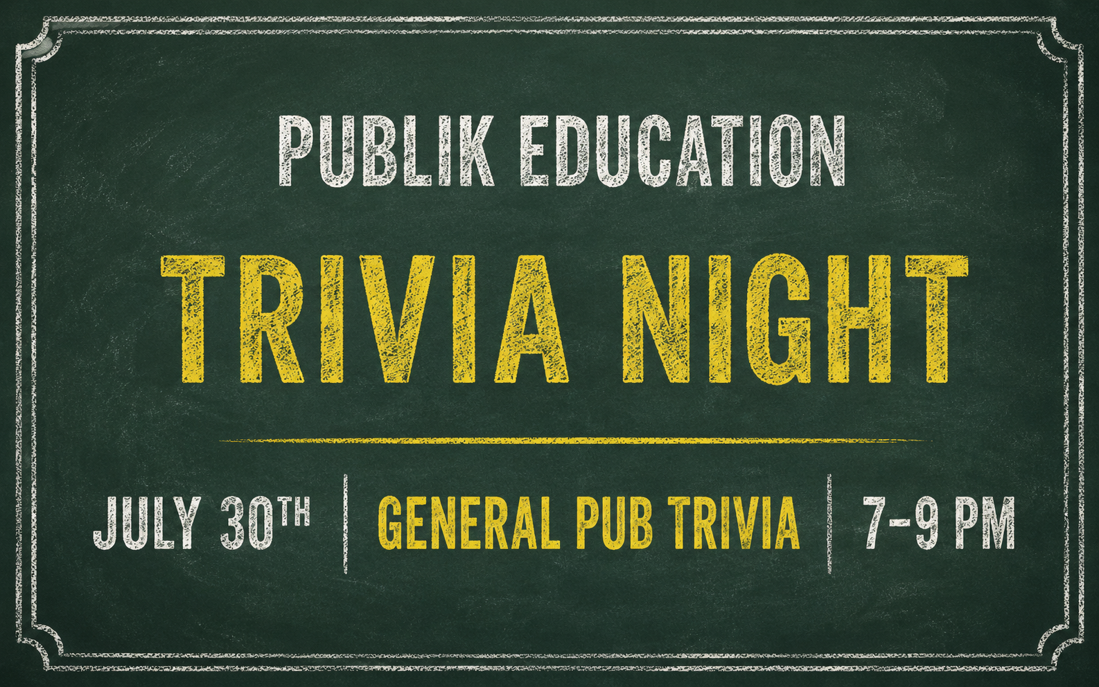 Guests participating in general trivia night hosted by Publik Education at The Broken Leash.