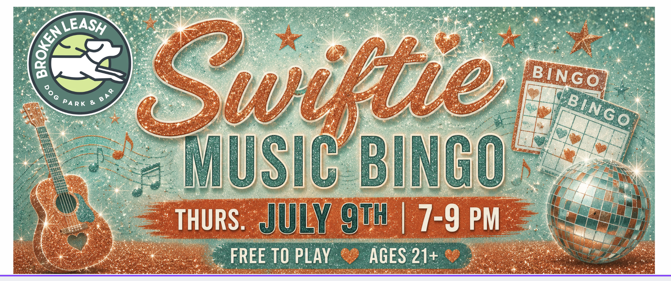 Guests participating in Taylor Swift themed music bingo and trivia night at The Broken Leash.