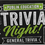 Guests participating in a general trivia night hosted by Publik Education at The Broken Leash.