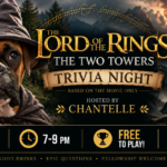 Lord of the Rings The Two Towers movie trivia night at The Broken Leash Dog Park & Bar in North Charleston.